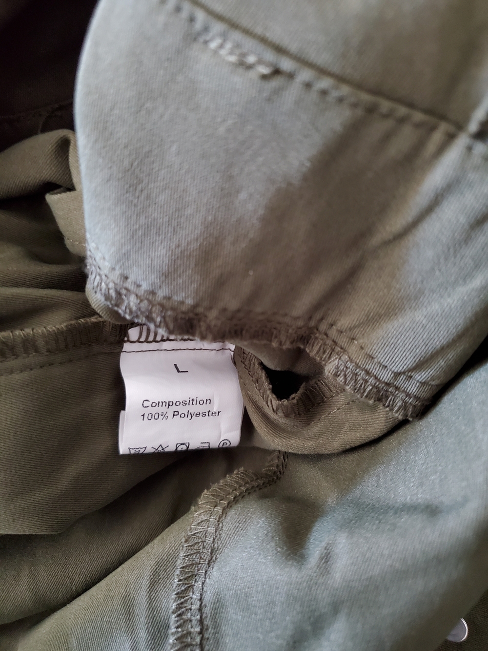 Strapless Olive Green Cargo Jumpsuit for Women - Picture 7 of 7